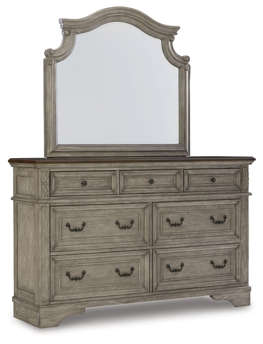 Lodenbay - Dresser, Mirror - Antique Gray