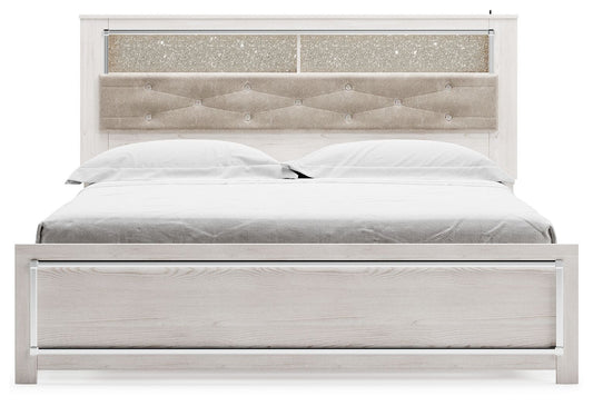 Altyra - King Bookcase Panel Bed - White