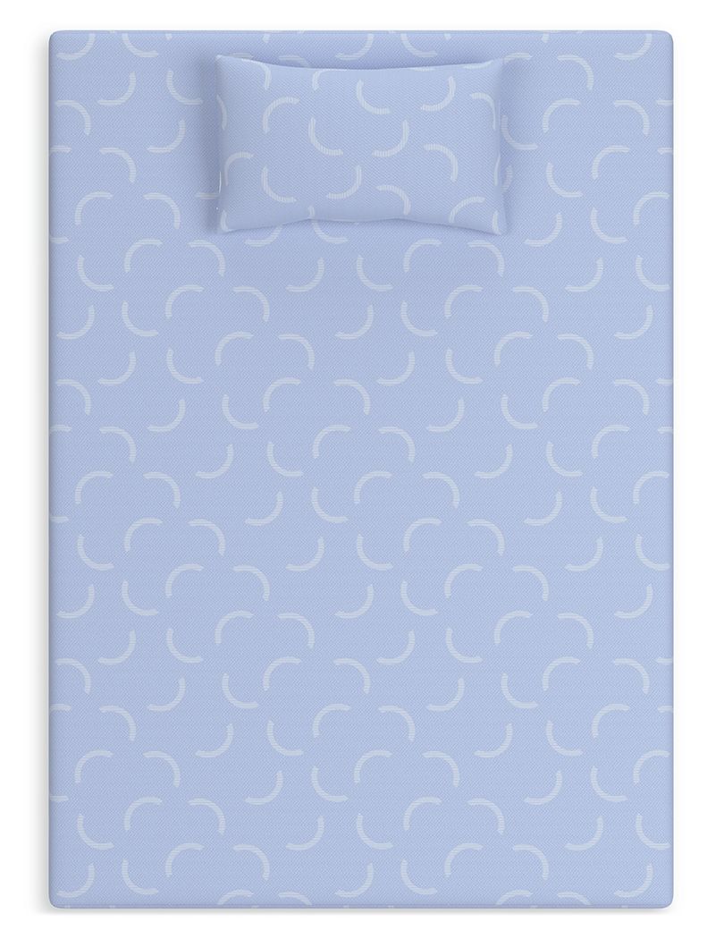 Ikidz Ocean - Blue - Mattress Twin size And Pillow Set of 2