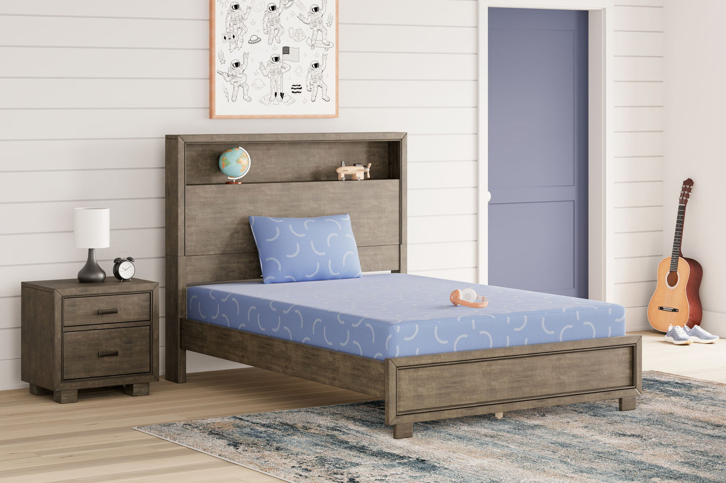 Ikidz Ocean - Blue - Mattress Twin size And Pillow Set of 2