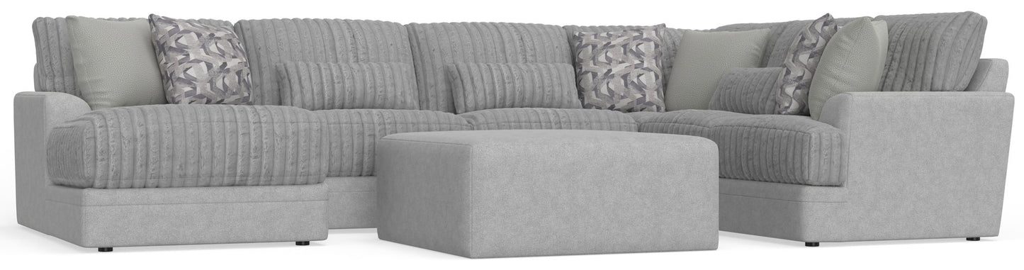 Titan - Sectional With Comfort Coil Seating, Cocktail Ottoman And Accent Pillows Included