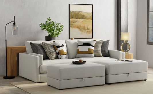 Trevor - Extra Deep Oversized Sofa With Included Storage Cocktail Ottoman