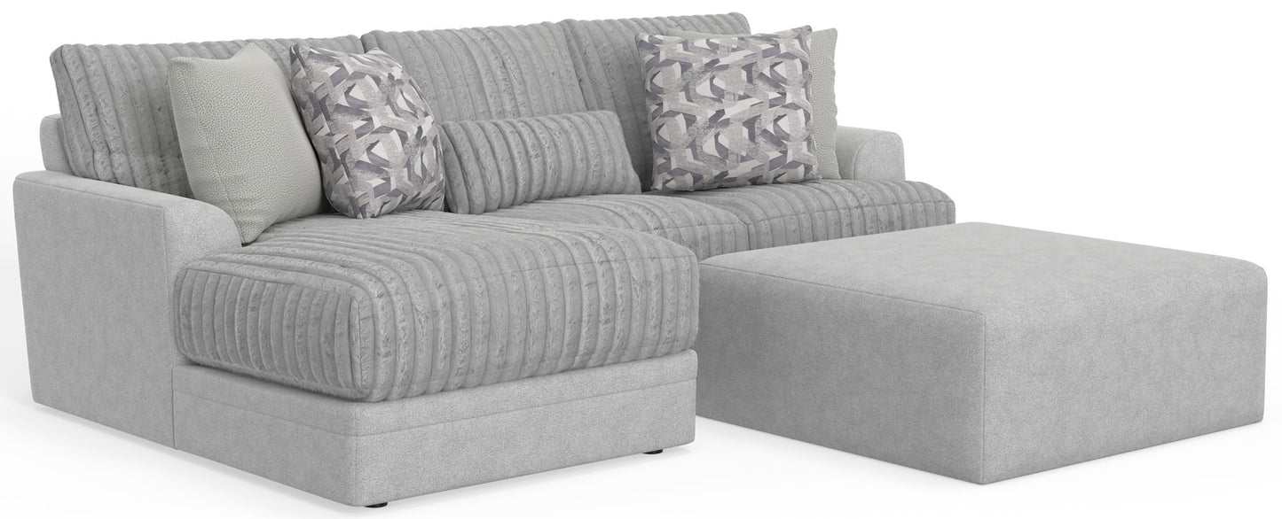 Titan - Sectional With Comfort Coil Seating, Cocktail Ottoman And Accent Pillows Included
