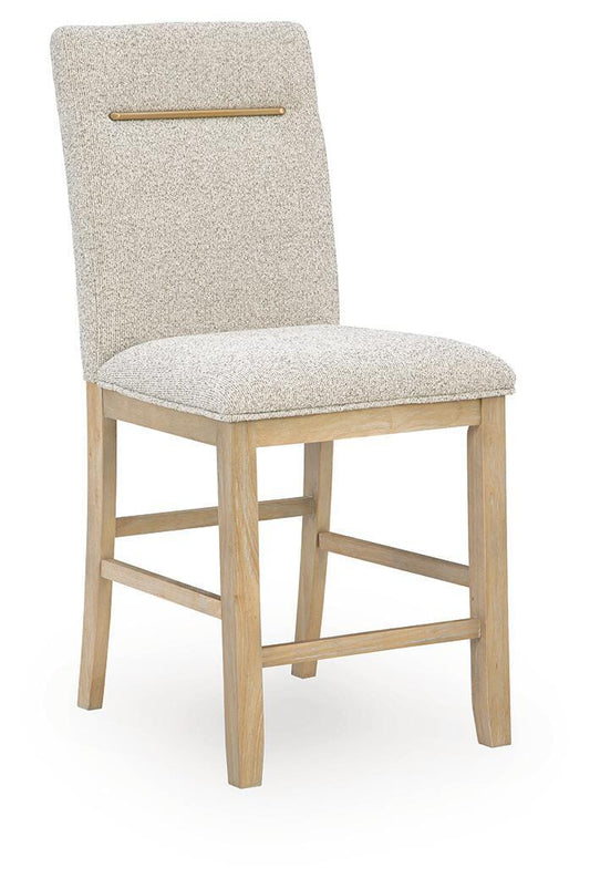 Lasinger - Upholstered Barstool (Set of 2) - Light Brown