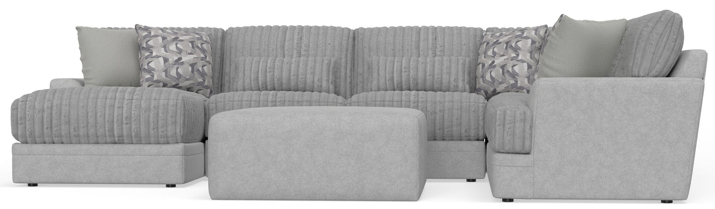 Titan - Sectional With Comfort Coil Seating, Cocktail Ottoman And Accent Pillows Included