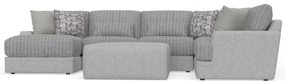 Titan - Sectional With Comfort Coil Seating, Cocktail Ottoman And Accent Pillows Included