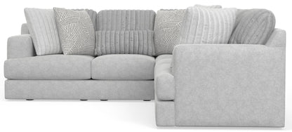 Logan - Upholstered Sectional With Comfort Coil Seating And Accent Pillows Included