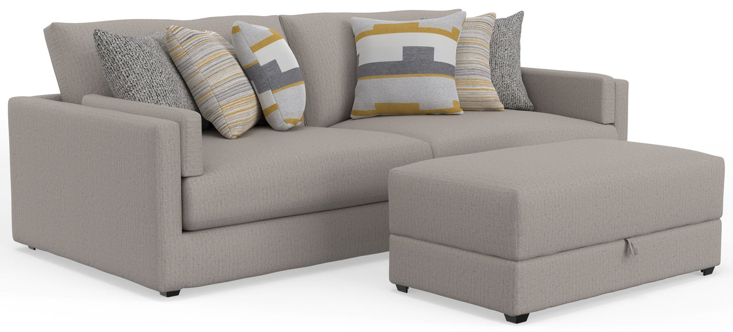 Trevor - Extra Deep Oversized Sofa With Included Storage Cocktail Ottoman