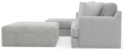 Logan - Upholstered Sectional With Comfort Coil Seating - 46" Cocktail Ottoman And Accent Pillows Included