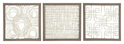 Odella - Wall Decor Set (Set of 3) - Cream / Taupe