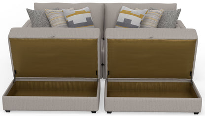 Trevor - Extra Deep Oversized Sofa With Included Storage Cocktail Ottoman