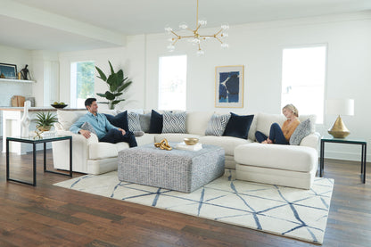 Polaris - Sectional With Comfort Coil Seating, 9 Included Accent Pillows And Included Cocktail Ottoman