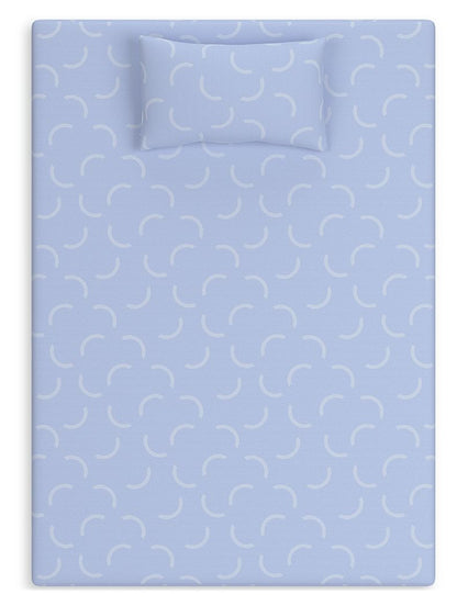Ikidz Ocean - Blue - Mattress Twin size And Pillow Set of 2