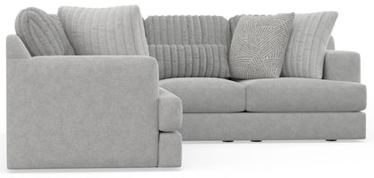 Logan - Upholstered Sectional With Comfort Coil Seating And Accent Pillows Included
