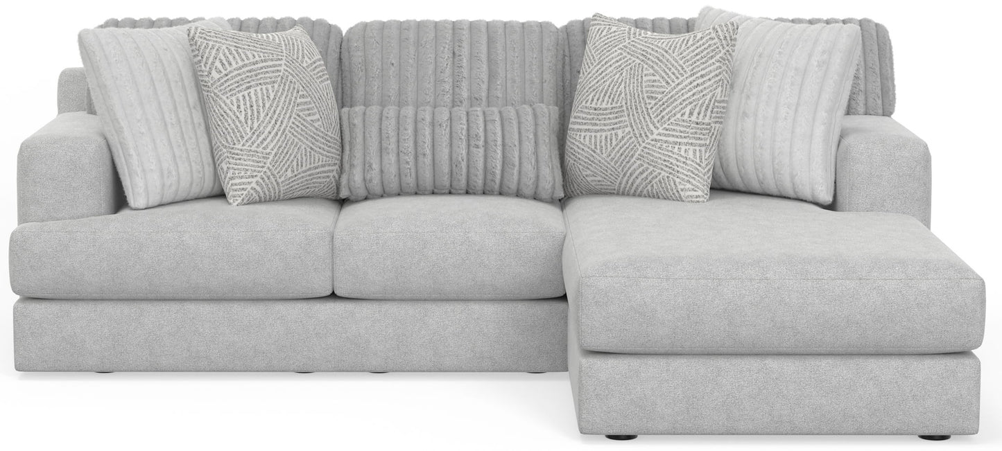 Logan - Upholstered Sectional With Comfort Coil Seating And Accent Pillows Included
