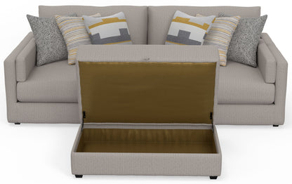 Trevor - Extra Deep Oversized Sofa With Included Storage Cocktail Ottoman