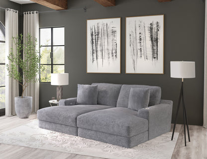 Cozy - 2 Piece Double Wide Chaise With USB Charging Ports