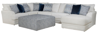 Polaris - Sectional With Comfort Coil Seating, 9 Included Accent Pillows And Included Cocktail Ottoman