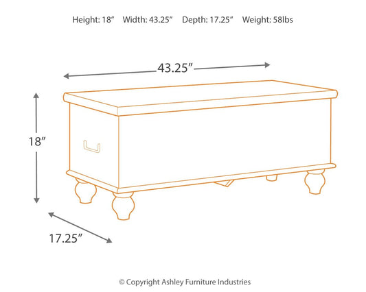 Fossil Ridge - Beige - Storage Bench
