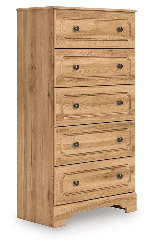 Aleaport - Warm Brown - Five Drawer Chest