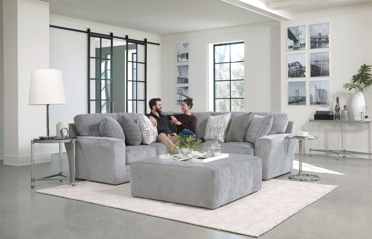 Glacier - Sectional With Included Accent Pillows