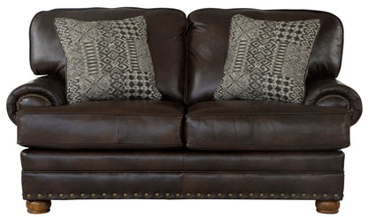 Roberto - Leather Loveseat - Cocoa