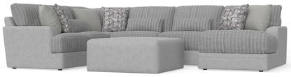 Titan - Sectional With Comfort Coil Seating, Cocktail Ottoman And Accent Pillows Included
