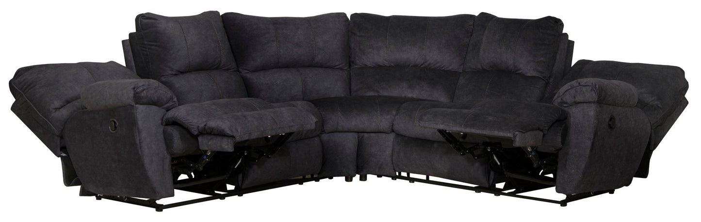 Shane - 2 Piece Reclining Sectional - Smoke