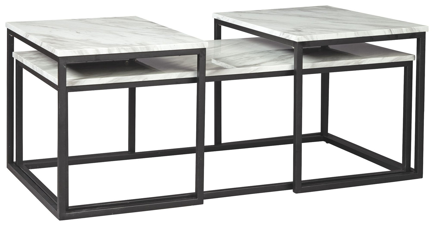 Donnesta - Occasional Table Set (Set of 3) - Gray / Black
