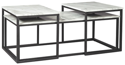 Donnesta - Occasional Table Set (Set of 3) - Gray / Black