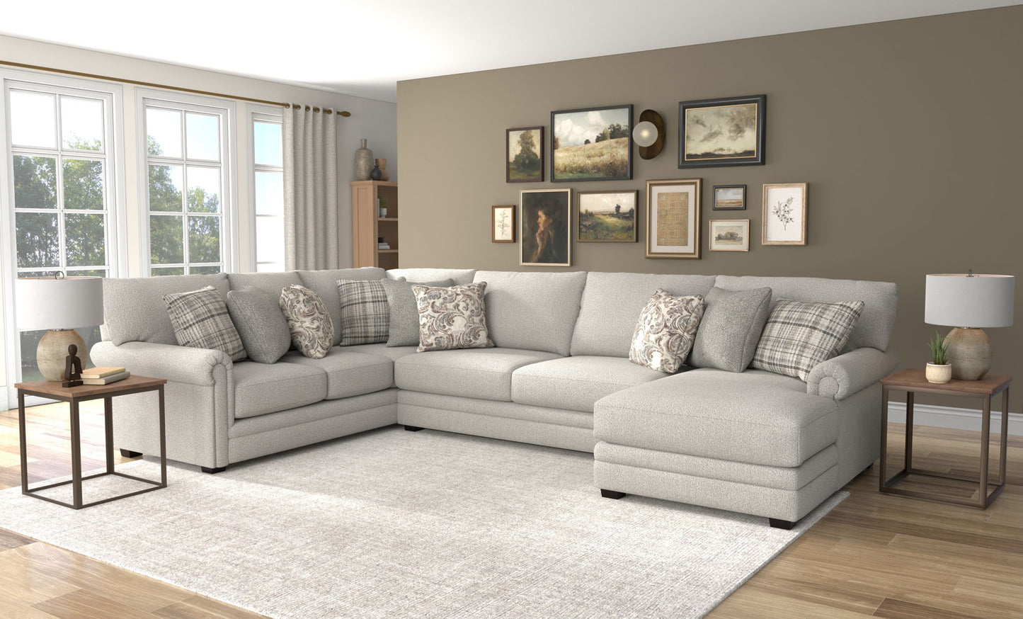 Livingston - Sectional With Comfort Coil Seating And Accent Pillows Included
