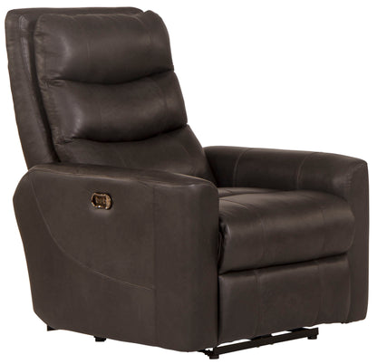 Bosa - Leather Power Recliner - Charcoal
