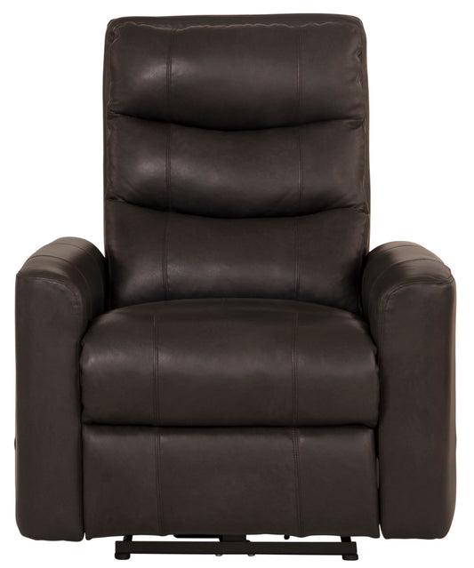 Bosa - Leather Power Recliner - Charcoal