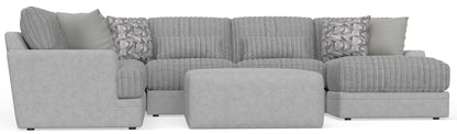 Titan - Sectional With Comfort Coil Seating, Cocktail Ottoman And Accent Pillows Included