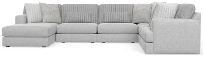 Logan - Upholstered Sectional With Comfort Coil Seating And Accent Pillows Included