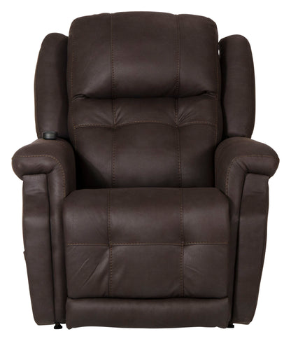 Haywood - Power Headrest Power Lift Lay Flat Recliner With Heat & Massage - Chocolate