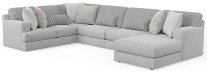 Logan - Upholstered Sectional With Comfort Coil Seating And Accent Pillows Included
