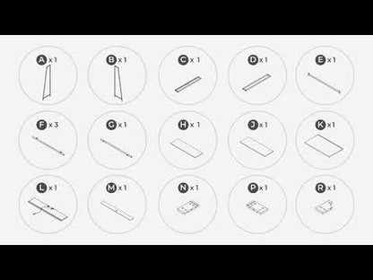 Yarlow - Home Office Desk and Shelf - Black